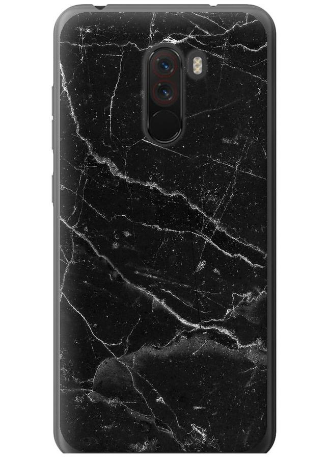 2D пластиковый чехол 'Черный мрамор v2' для Endorphone Xiaomi Pocophone F1 (316646601)