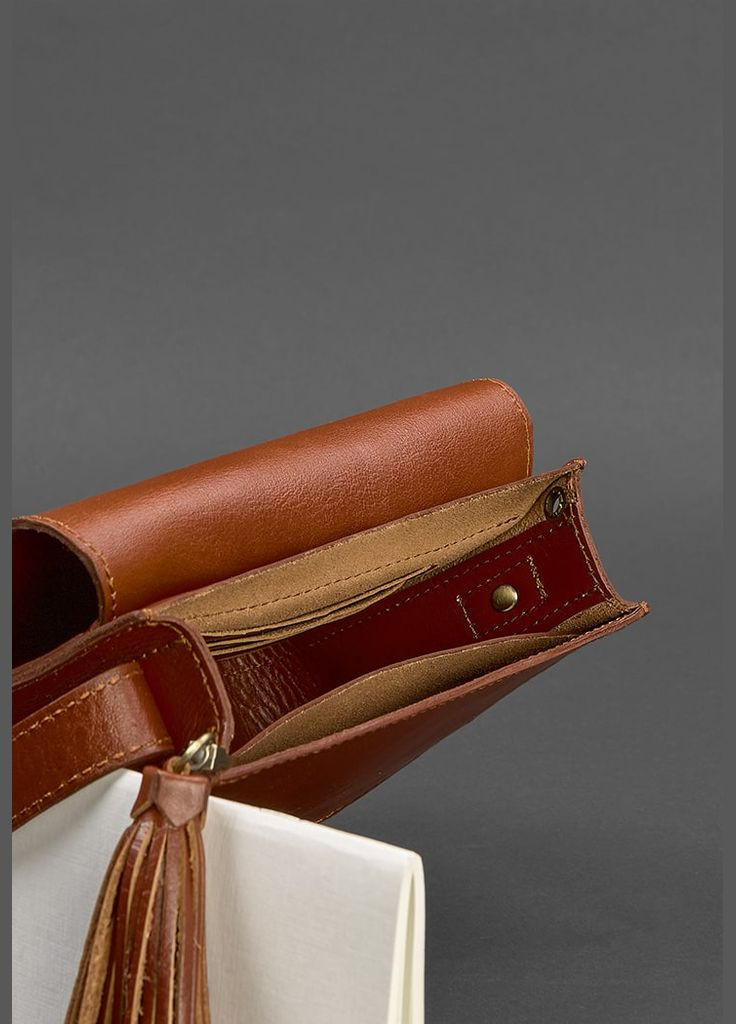 Шкіряна жіноча бохо-сумка Лілу світло-коричнева (A-026319) BlankNote (327874356)