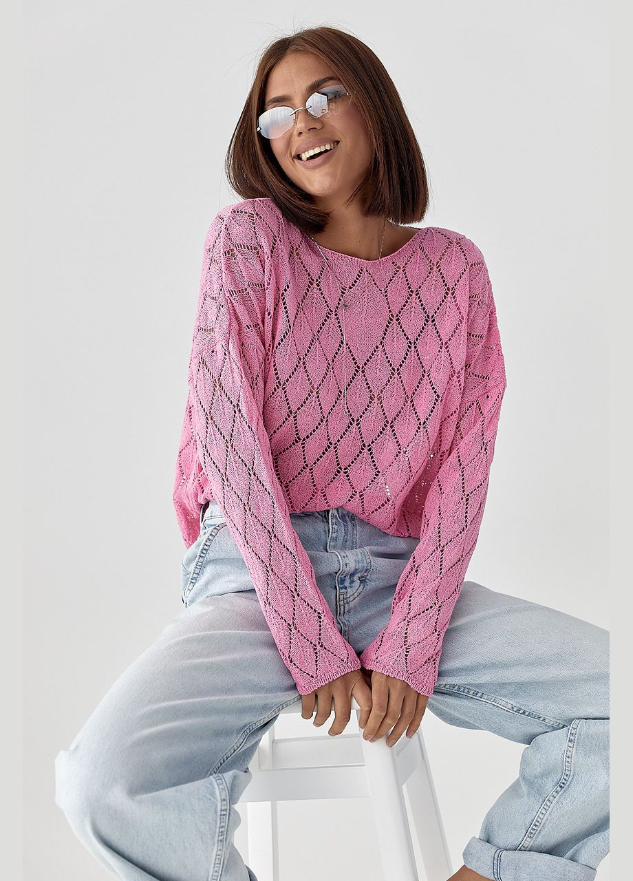 Жіночий джемпер з ажурної в'язки Lurex (340423351)