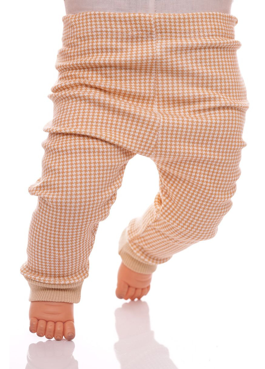 Бежевий демісезонний комплект для новонародженого з царапками інтерлок з ведмедиком бежевий 56 см (33002) BABYKROHA