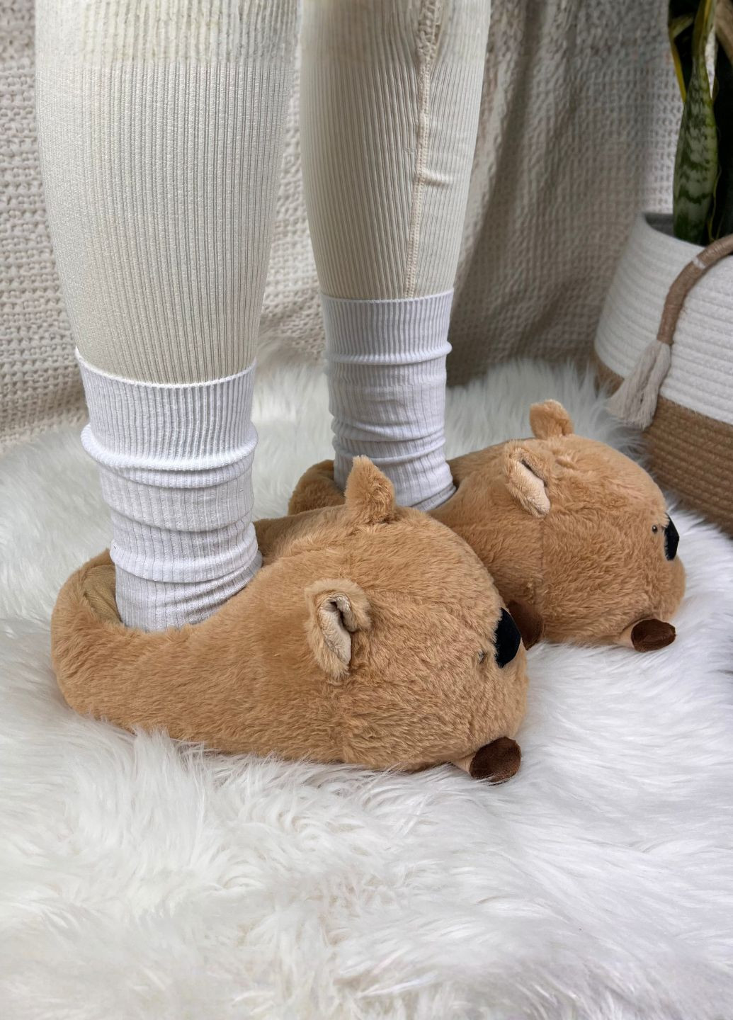 Тапочки плюшеві Капібара з антиковзною підошвою My Kigu (367836759)