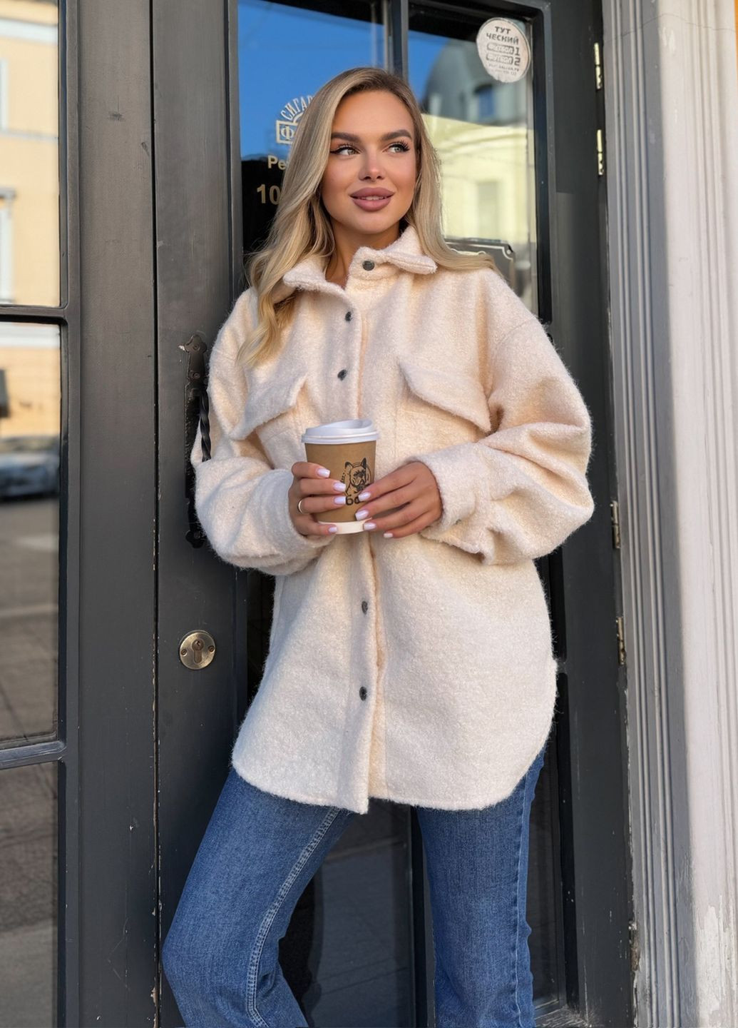 Куртка-сорочка демісезонна жіноча подовженого крою No Brand (363367599)