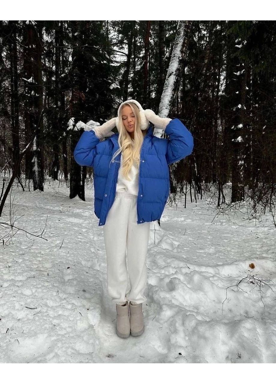 Синя зимня жіноча зимова куртка No Brand