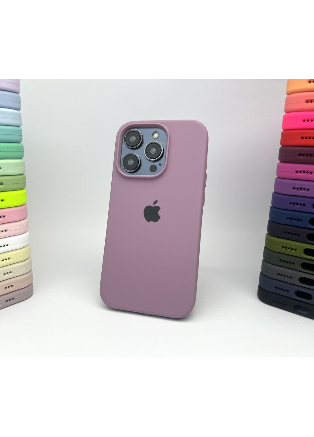 Чехол на 14 PRO Silicone case микрофибра силиконовый чехол для айфона 14 ПРО / lilac pride cover No Brand (369137148)