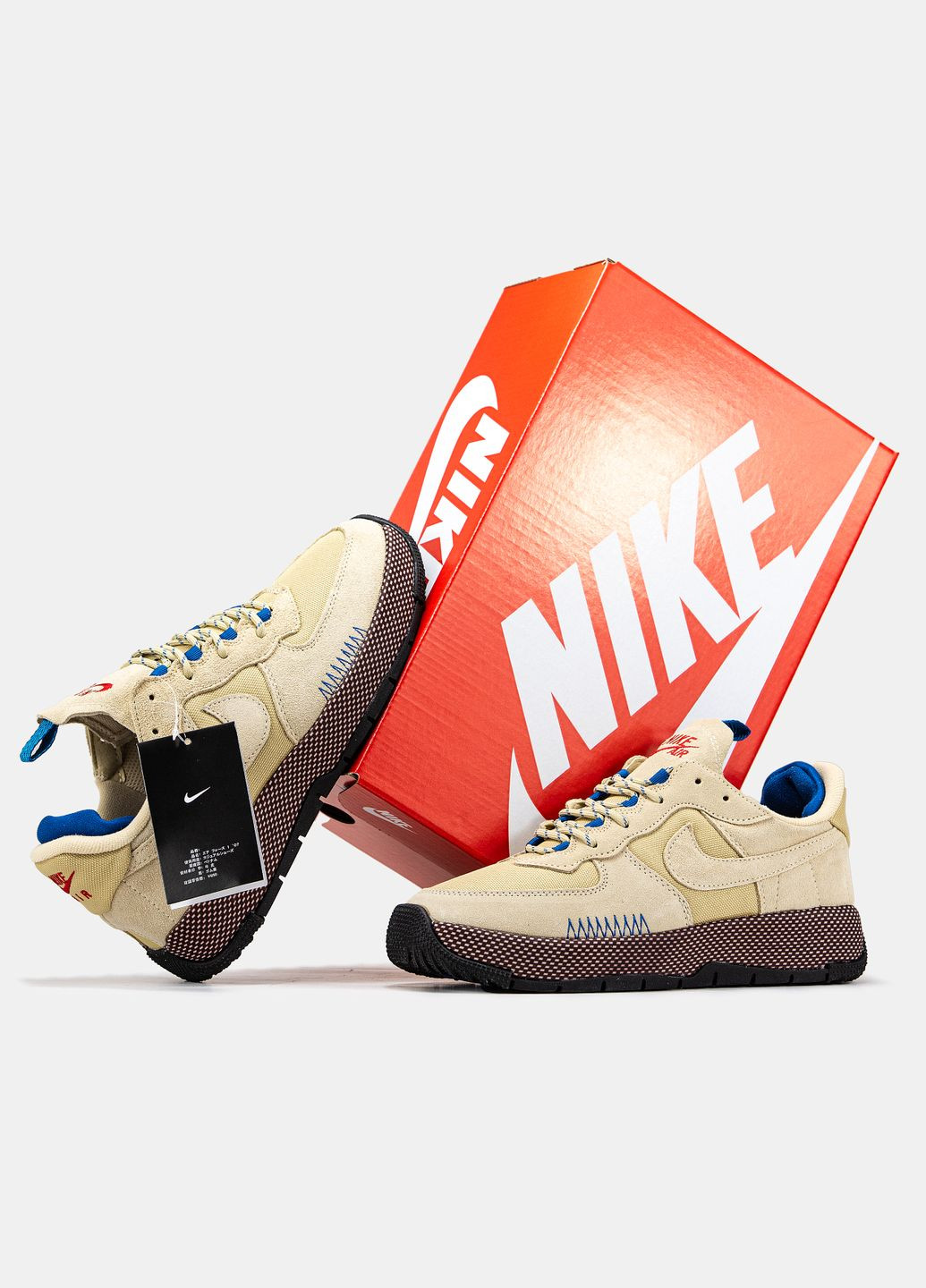 Бежеві Осінні кросівки чоловічі nike air force 1 wild beige | найк аір форс 1 ваілд бежеві No Brand