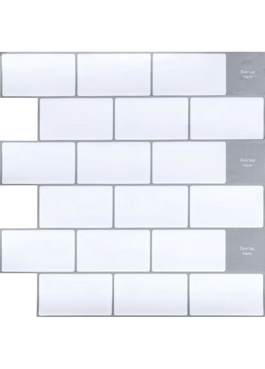 Самоклеюча поліуретанова плитка біла цегла 305х305х1мм (D) SW-00001193 Sticker Wall (382678804)