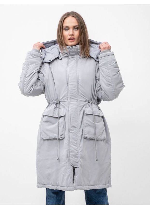 Світло-сіра куртка зима,світло-сірий, NA-KD