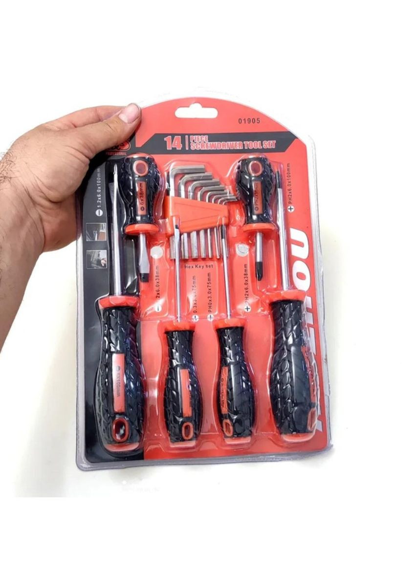 Набір викруток 14 в 1 Screwdriver sets, універсальні викрутки зі змінними насадками No Brand (336517436)