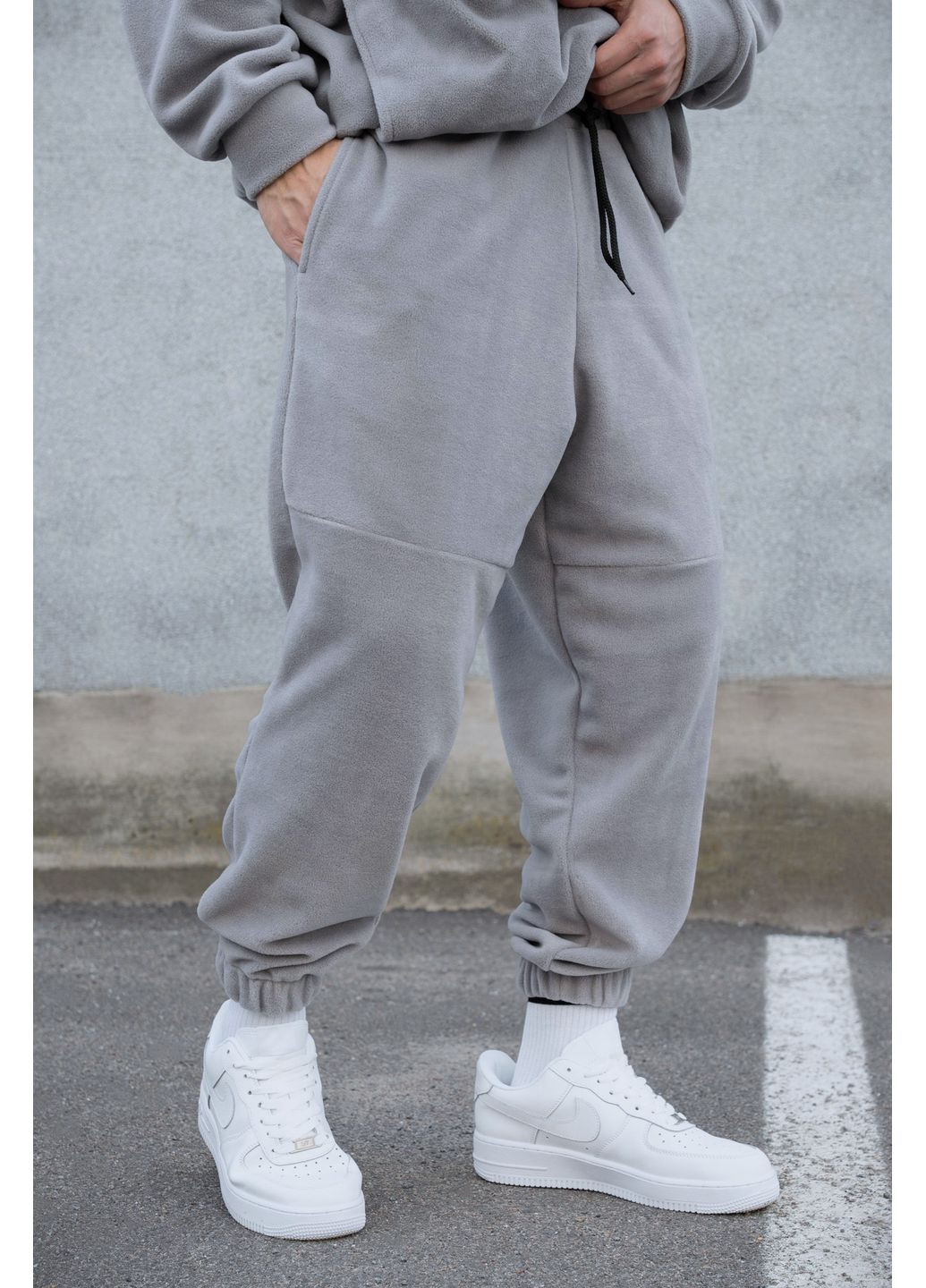 Серые кэжуал демисезонные джоггеры брюки Without