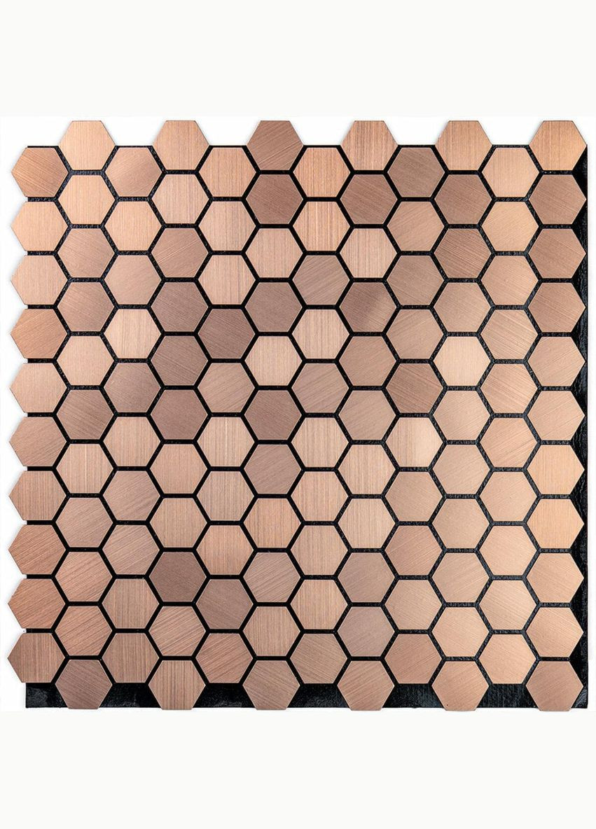 Самоклеящаяся алюминиевая плитка золотые соты 300х300х3мм (3DPanda-1924) Sticker Wall (323154867)