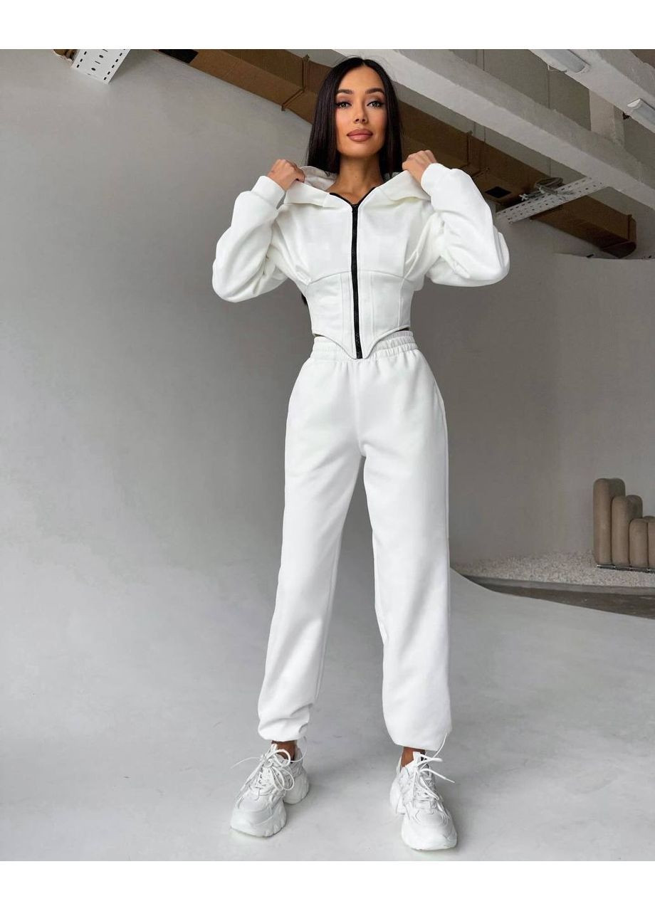 Жіночий спортивний костюм двійка: кофта з ефектом корсету + джогери MonCher (363849308)