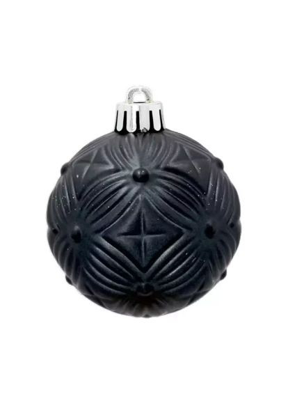 Ялинкова іграшка (5900779853140_2) Chomik пластикові кульки компл. 16 шт, 6см, чорні (367830291)