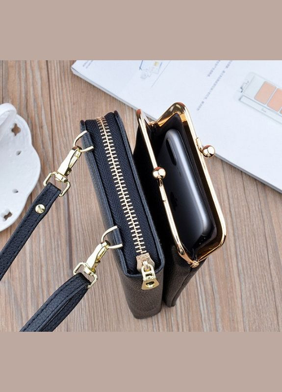 Маленька жіноча сумочка клатч на плече, мінісумка-шумка для телефона з ремінцем Рожевий No Brand (334730570)