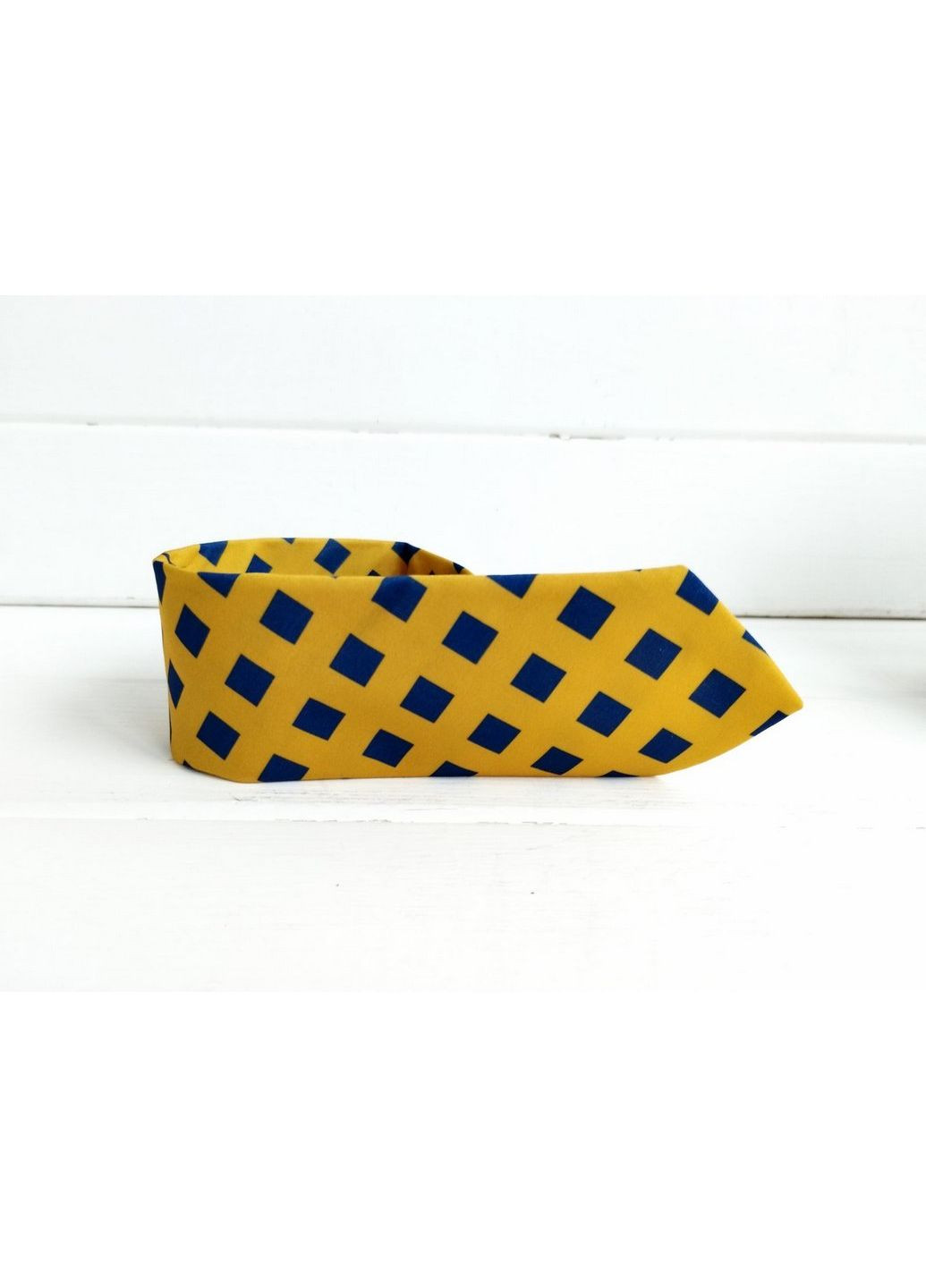 Сине-желтый галстук в клетку Major Style (351892233)