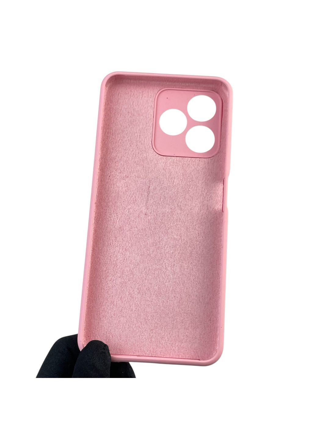 Чохол для C53 силіконовий з мікрофіброю нековзний на реалмі с53 рожевий Realme (366385622)