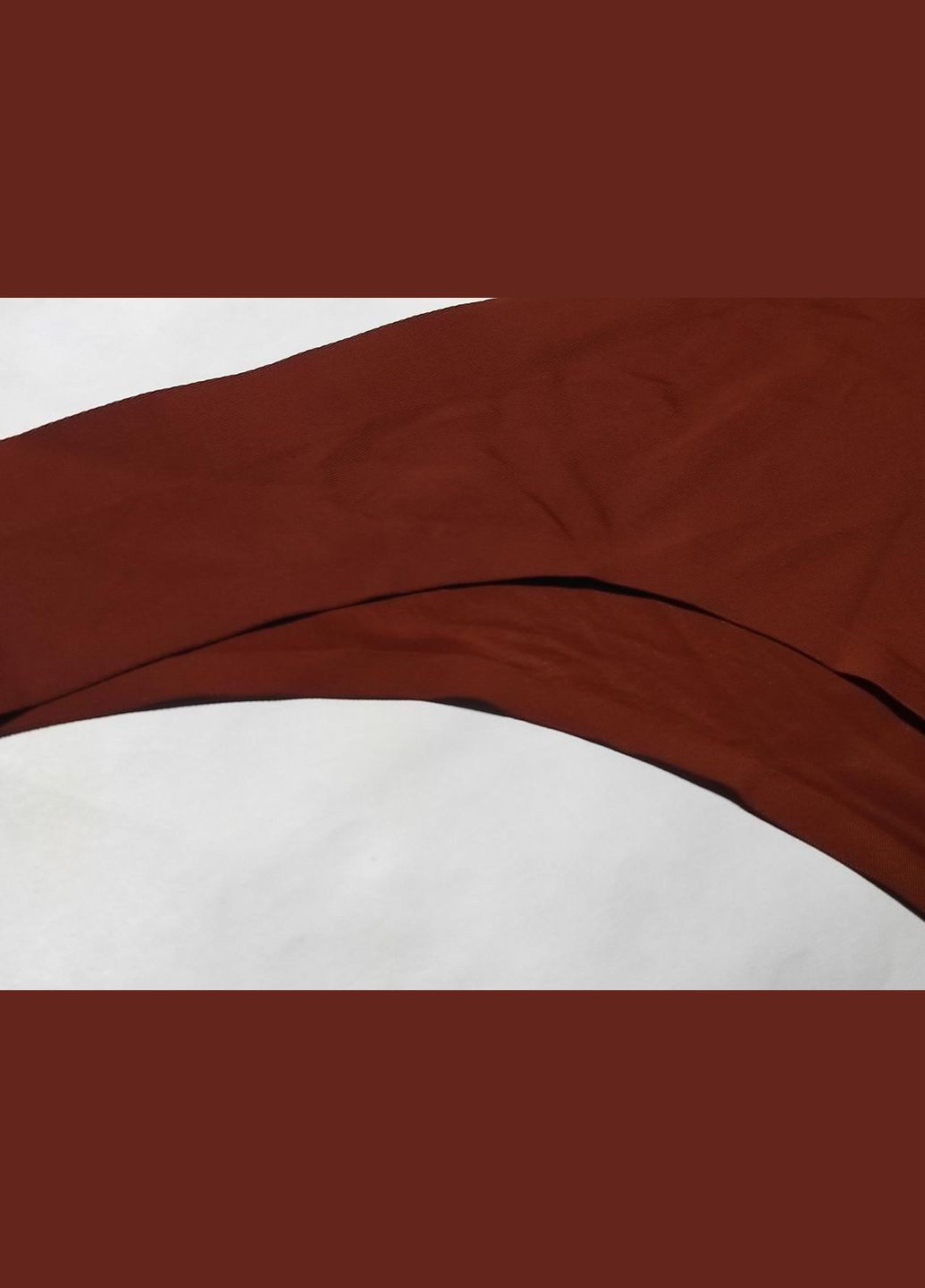 Бесшовные шелковистые трусики с заниженной посадкой коричневые No Brand (322872454)