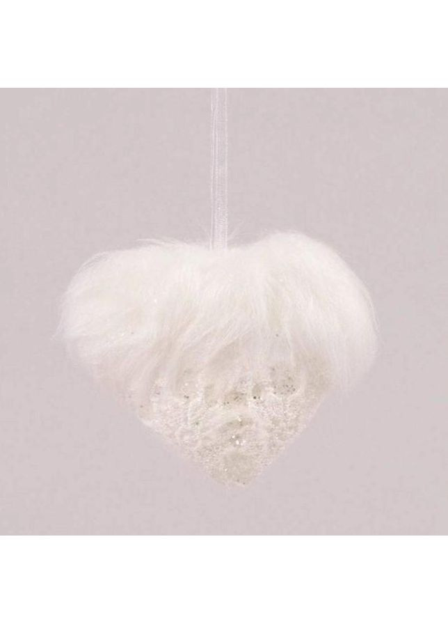 Новогодняя подвеска Сердце белое 25458 Flora (360639802)