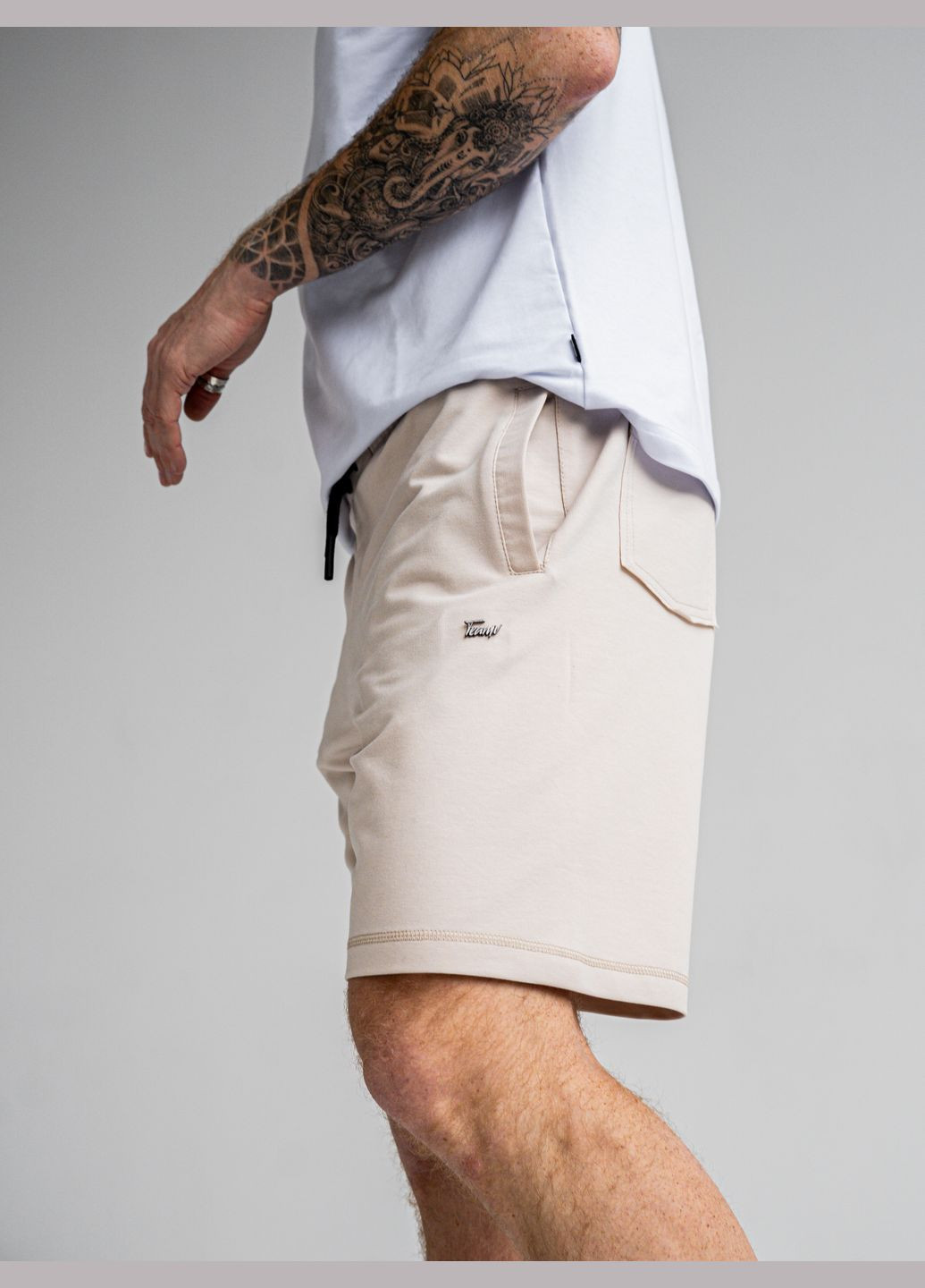 Шорты мужские спортивные повседневные серые шорты трикотажные оверсайз из хлопка baske Teamv (341721049)