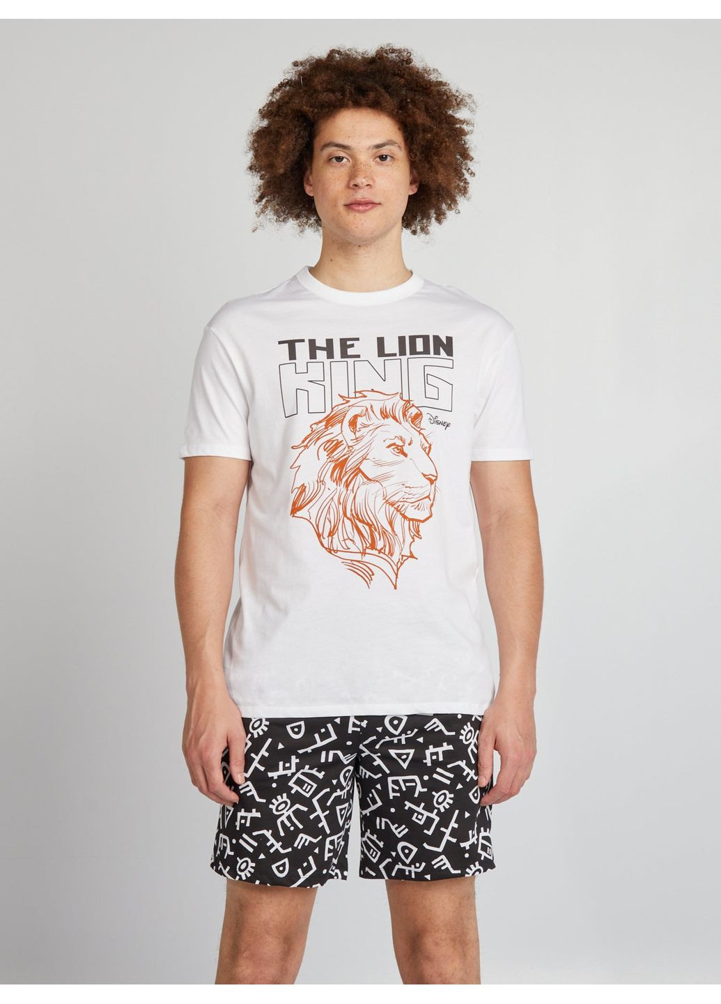 Пижама (комплект),белый с принтом, Kiabi (356159853)