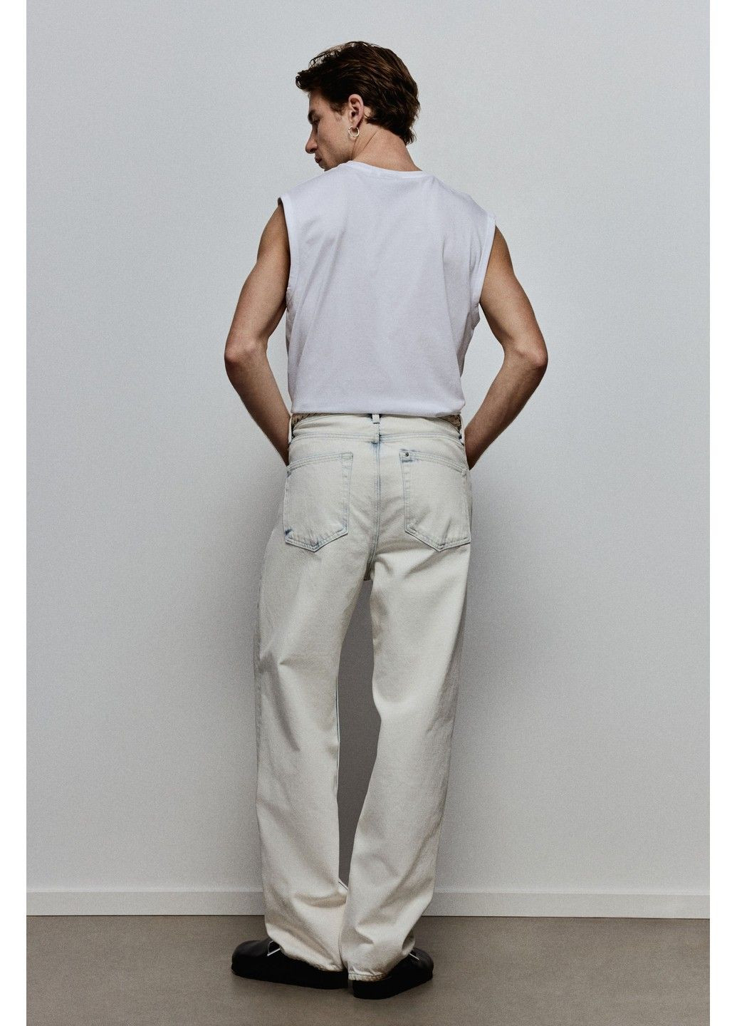 Белая мужская футболка без рукавов coolmax (58440) s белая H&M