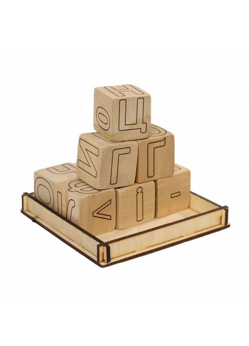 Набор деревянных кубиков (укр.) MIC (290109823)
