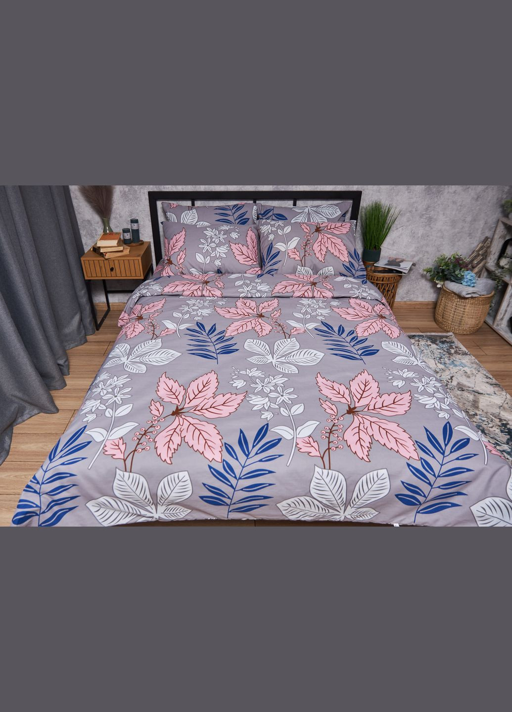 Комплект постельного белья Бязь Gold Люкс евро 200х220 наволочки 4х70х70 (MS-820003024) Moon&Star Fossil (288536228)