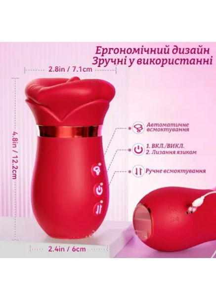 Вибратор язык вакуумный стимулятор с лизанием и сосанием клитора Клиторальный вибратор с эффектом кунилингуса No Brand (349748000)