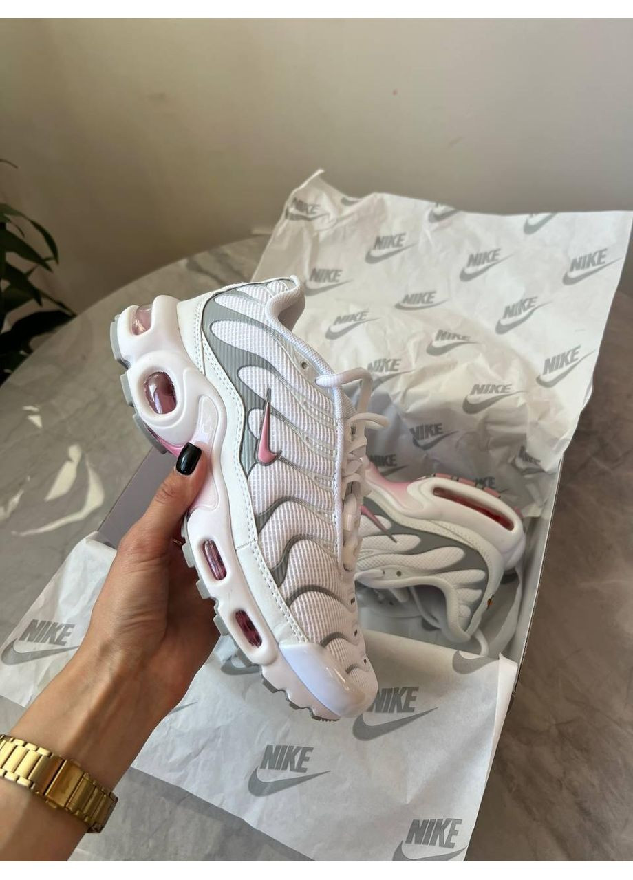 КРОССОВКИ ЖЕНСКИЕ NIKE AIR MAX TN + WHITE PINK НАЙК АИР МАКС ТН ПЛЮС No Brand розовые демисезоны (367173028)