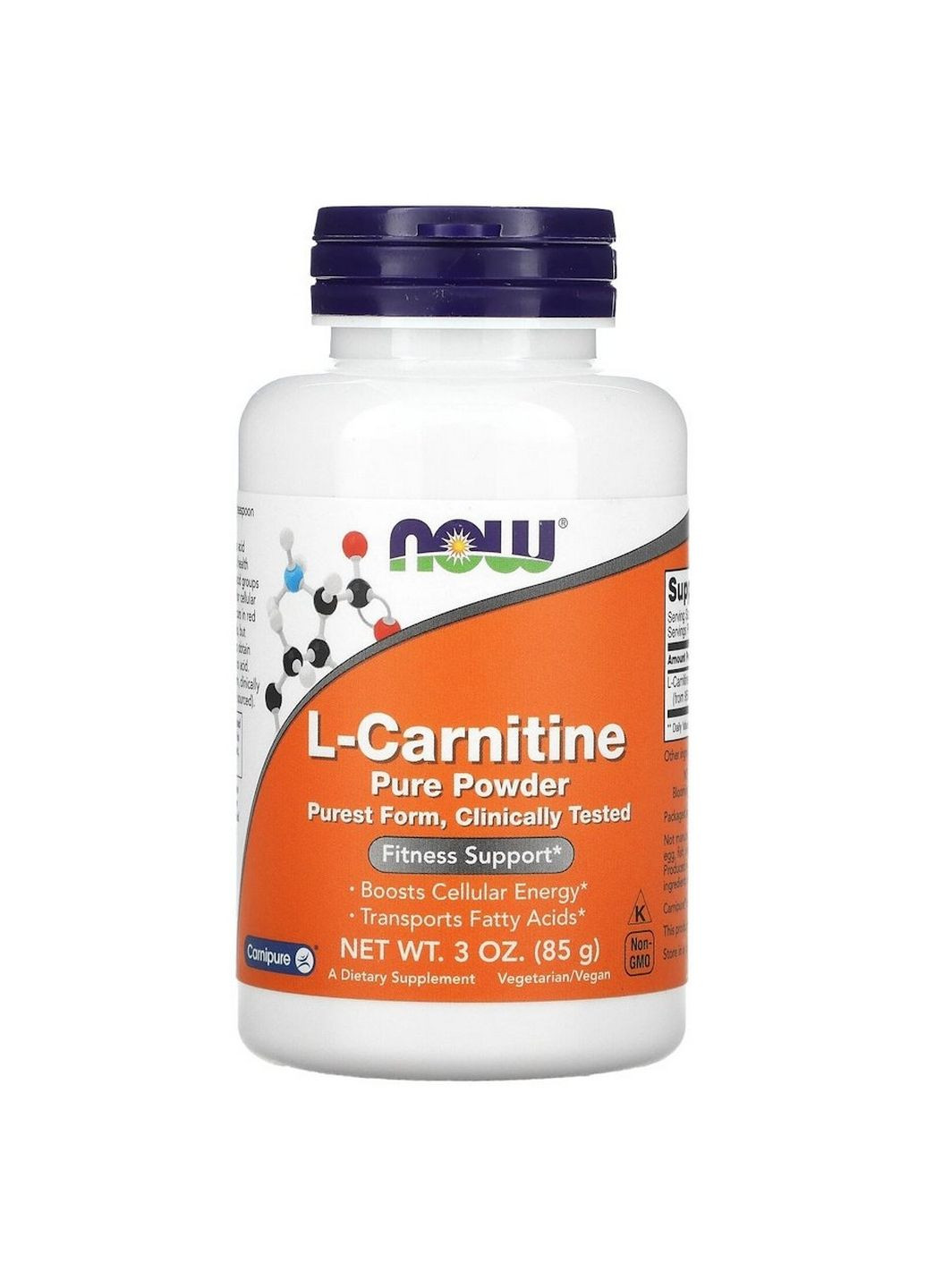 Жироспалювач L-Carnitine Powder Pure, 85 грам Now (293481958)