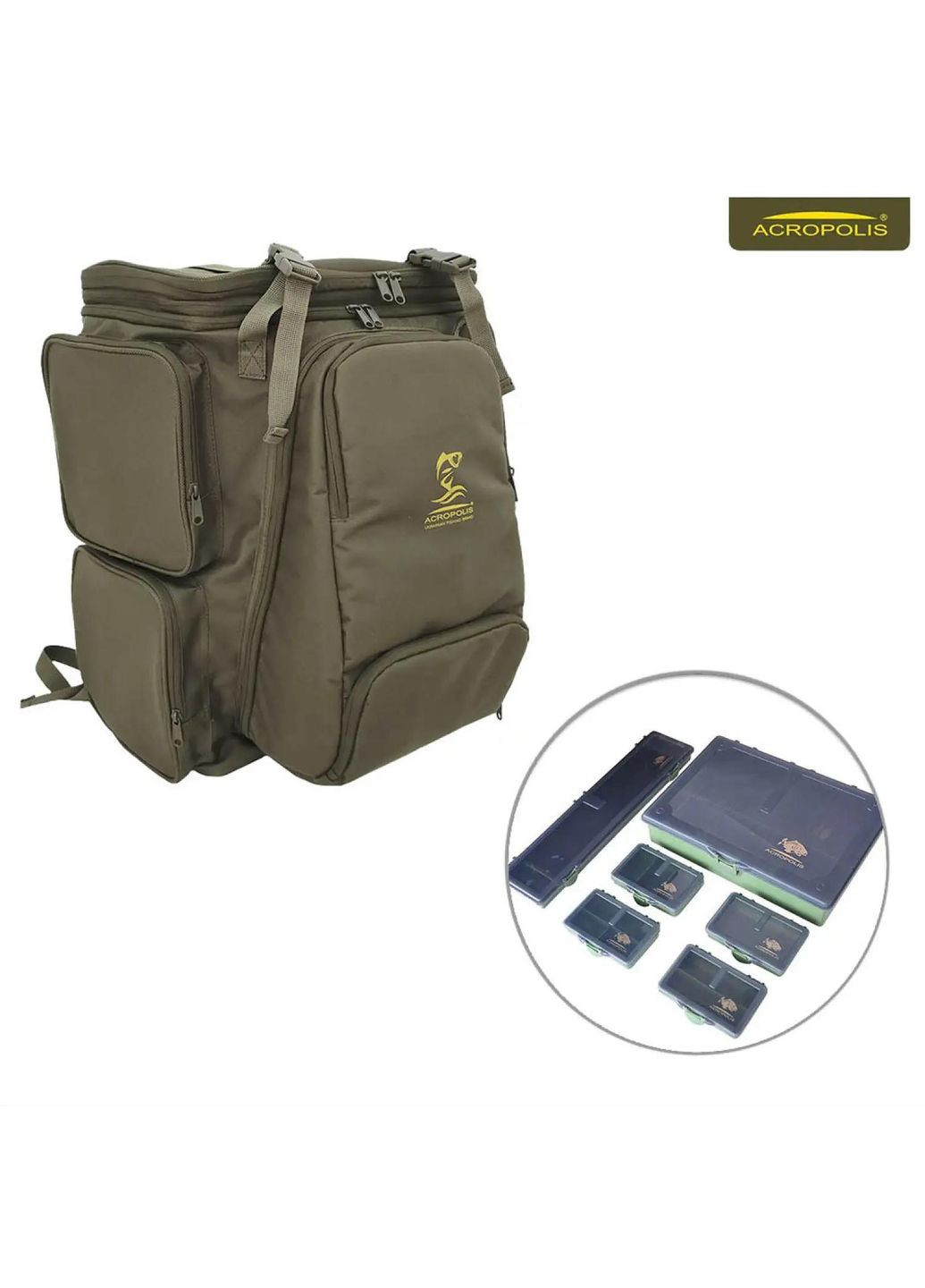 Рюкзак рыболовный укомплектован коробками РР-2у Acropolis (329740746)