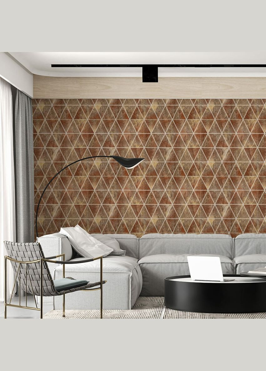 Панель стінова 3D 700х770х4мм ромби коричневі вінтаж (D) SW-00002007 Sticker Wall (298284462)