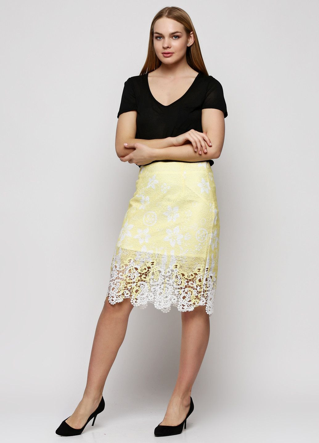 Желтая повседневная юбка желтый Axel