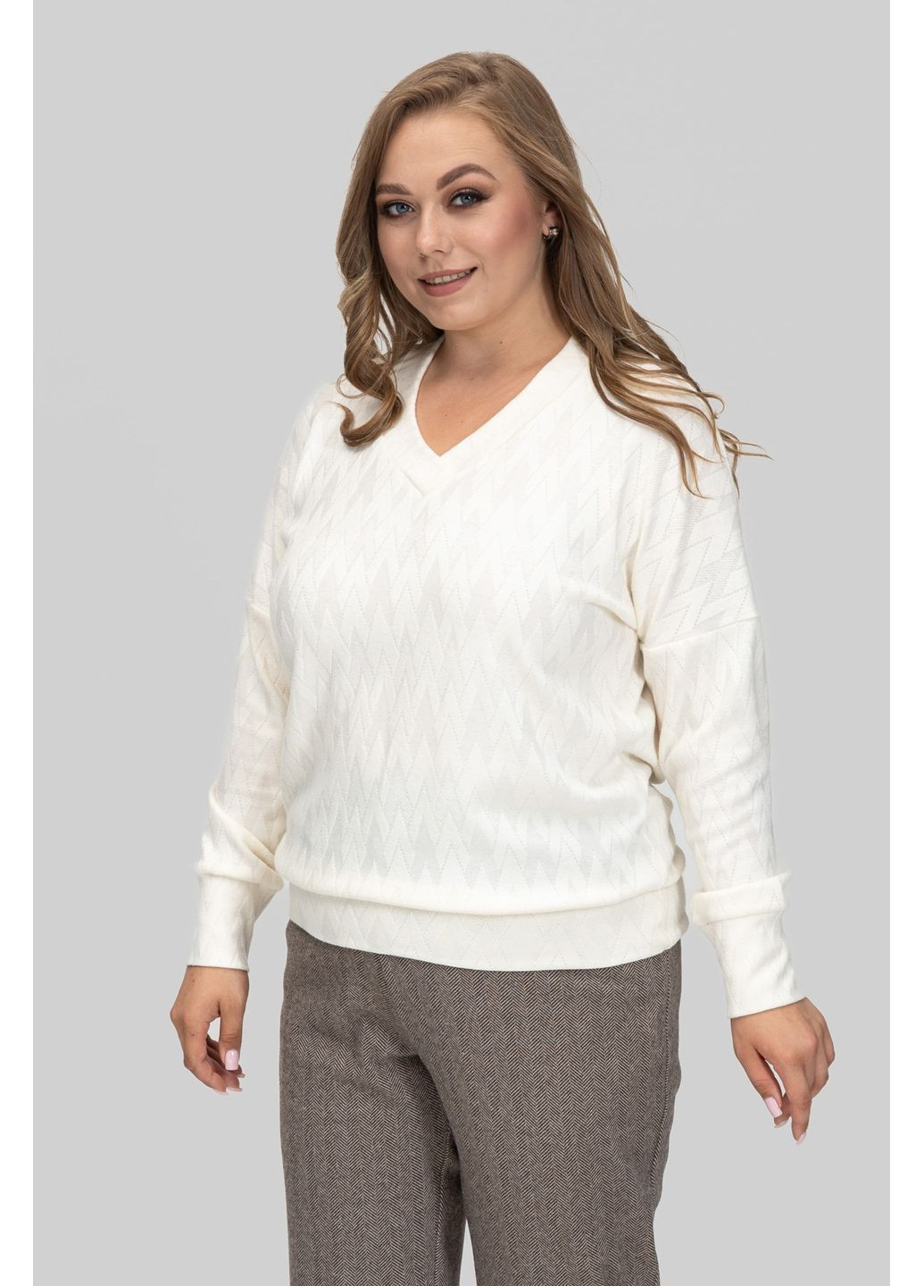 Молочный демисезонный женский свитер из ангоры мелисса all posa (ap102600p) A'll Posa