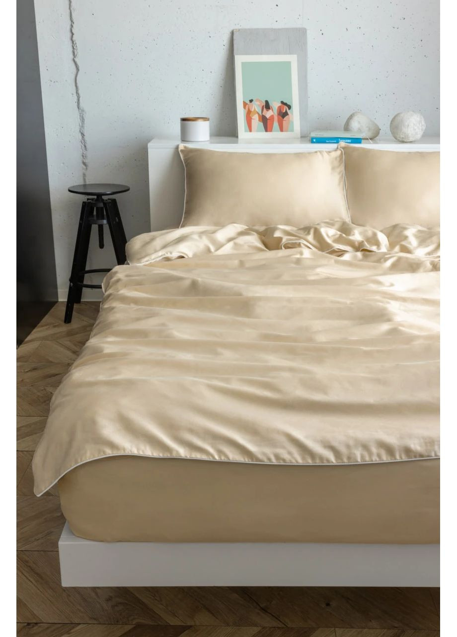 Комплект євро постiльної бiлизни на гумці з кантом HYGG (368830757)