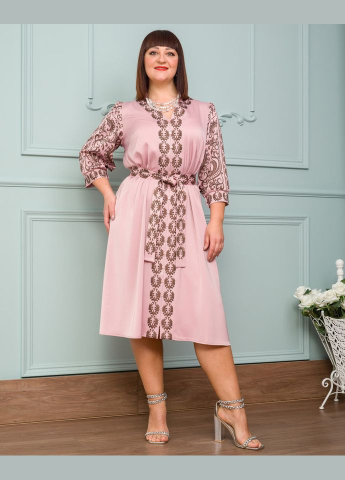 Темно-розовое платье 14550-3 Alenka Plus