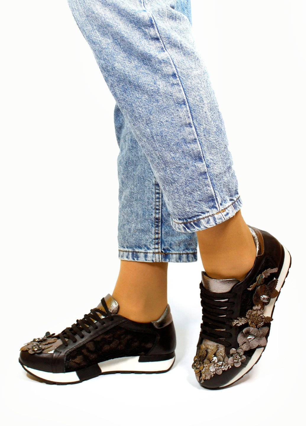 Женские кроссовки It-Girl чёрные демисезоны (317313672)