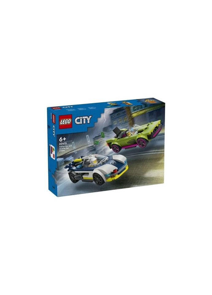 Конструктор City Преследование маслкара на полицейском автомобиле 213 деталей (60415) Lego (281425505)