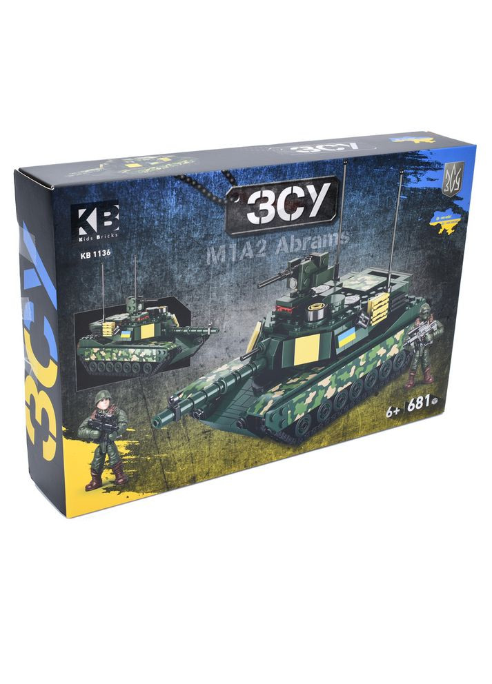 Конструктор военный, танк, M1A2 Abrams, фигурки, 681 деталей KB 1136 Limo Toy (305393397)