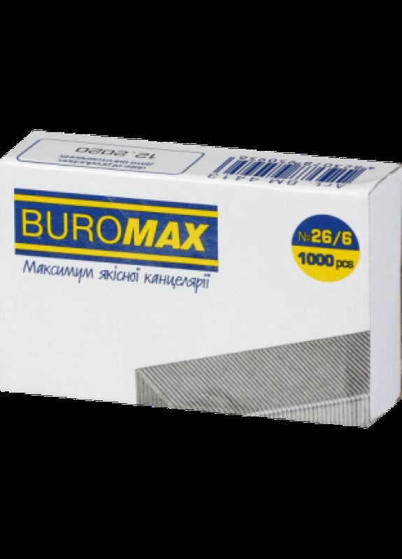 Скобы №26/6 1000шт., ЛЮКС ВМ.4413 Buromax (322498867)
