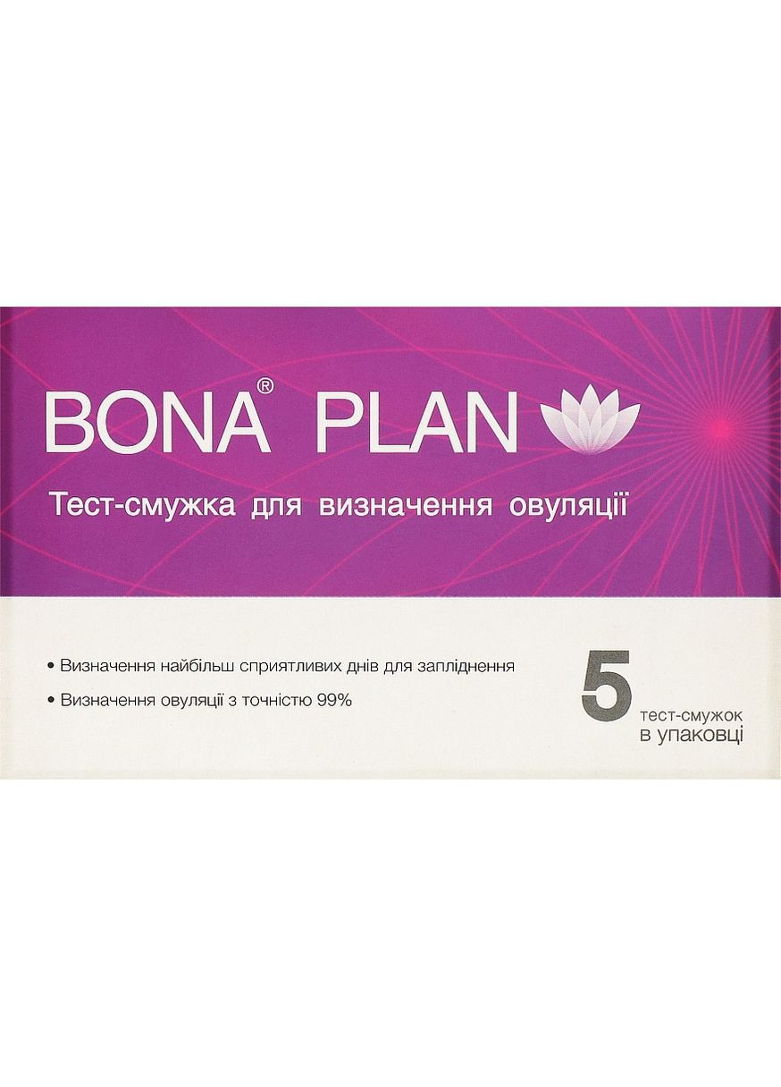 Тест-полоска для определения овуляции, 5 шт. Plan 5шт (961440-31016878) Bona (365799113)