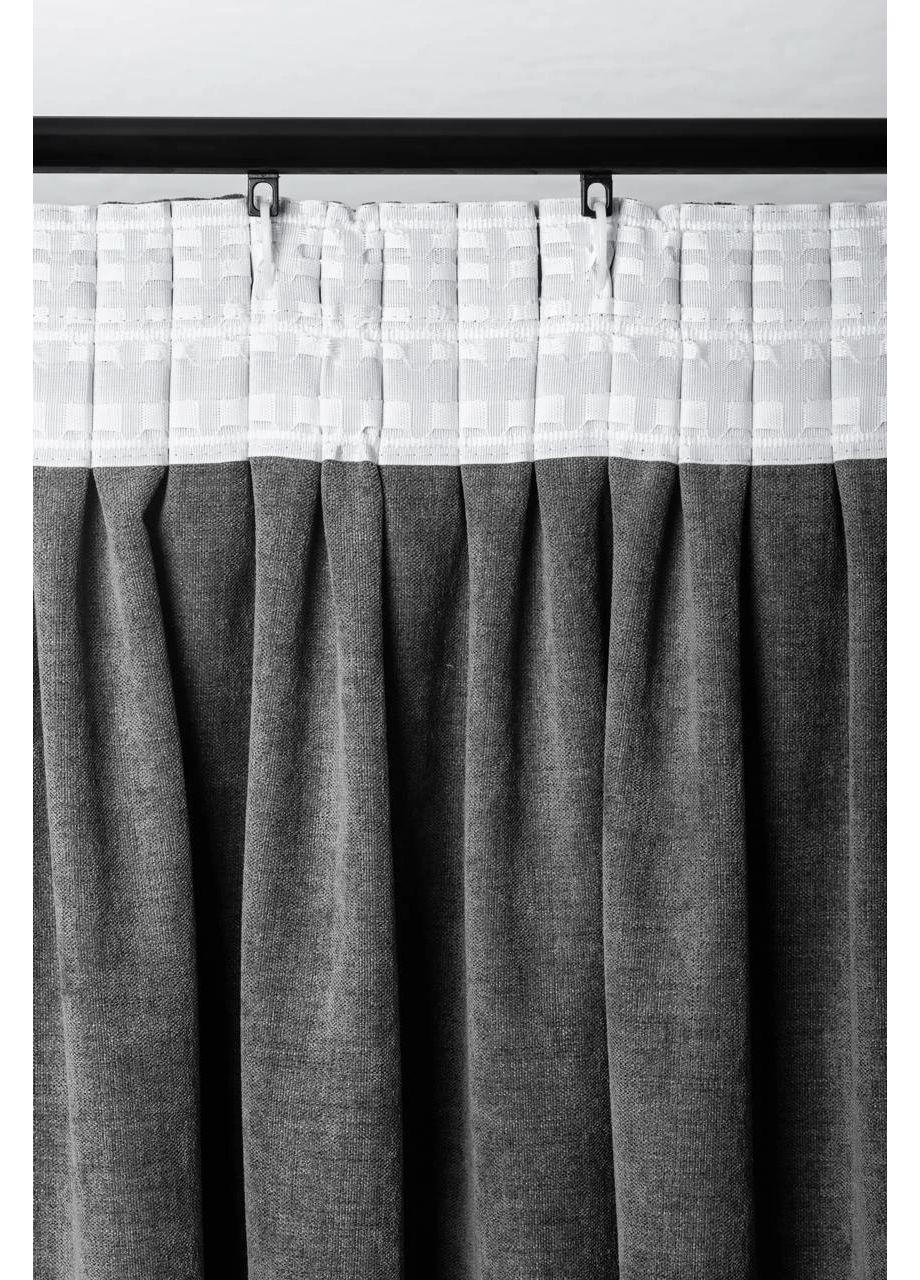 Шторы из матового шенила 2шт 4м х от 2,5м до 3м HYGG (370367334)