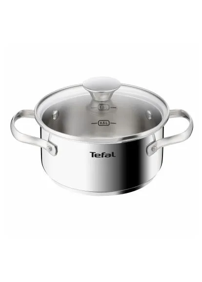 Каструля Minis, з кришкою, 1.5 л, нержавіюча сталь, скло (H8744255) Tefal 1.5 л, скло, нержавіюча сталь, з кришкою, Minis (382472058)