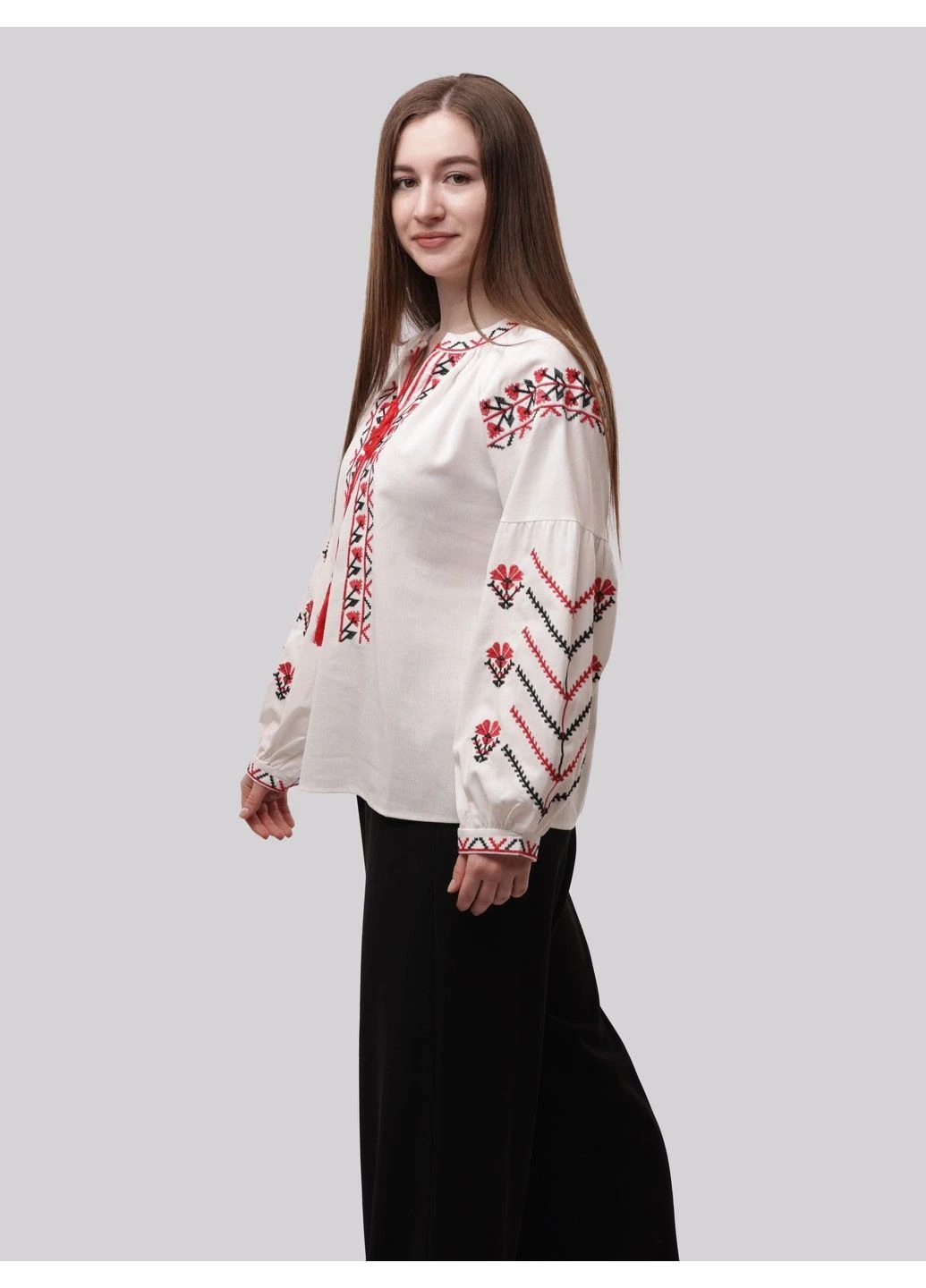 Белая вышиванка женская Solomeya лен (385338838)