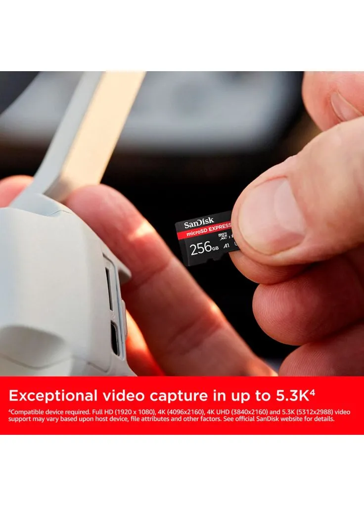 Карта памяти 256GB microSDXC class 10 UHS-I U3 A1 Express (SDSQXFN-256G-GN4NN) SanDisk (391789220)