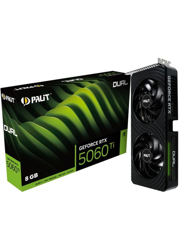 Видеокарта GeForce RTX 5060 Ti Dual 8GB 128bit 2407/28000 MHz (NE7506T019P1-GB2062D) Palit (340405167)