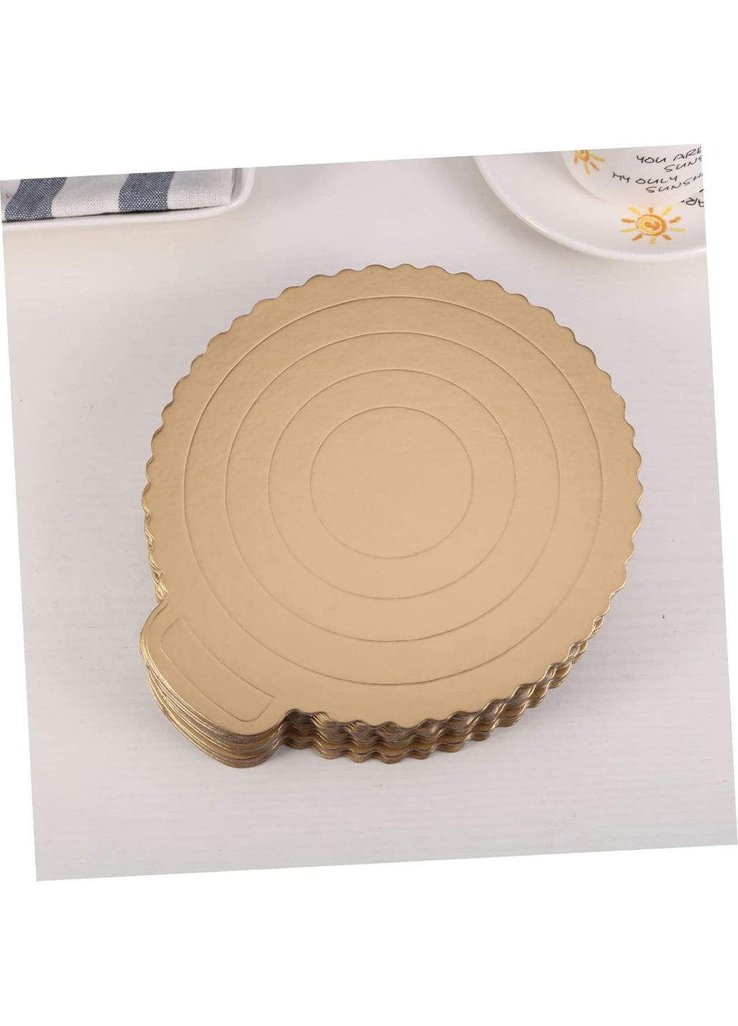 Подложка картонная для торта подставка кондитерская под торт D 24.5 см золотая Kitchen Master (285896778)