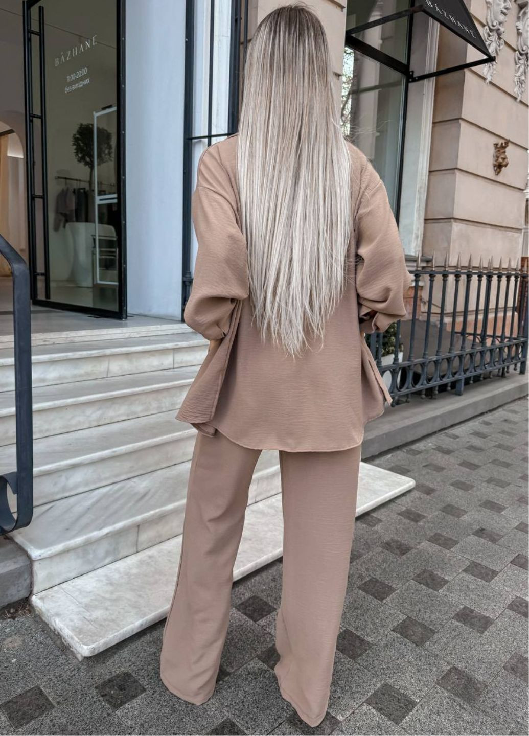 Базовый повседневный свободный костюм двойка: рубашка + штаны Tik-Tak (325401613)