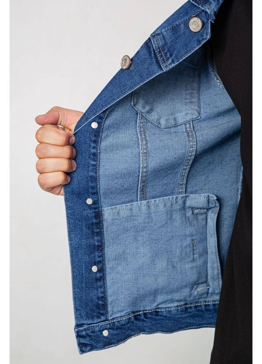 Синяя демисезонная куртка мужская джинсовая, 244rma005 Ager