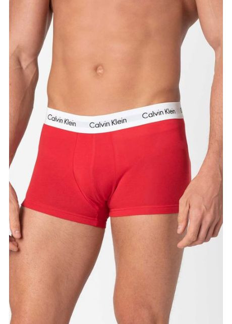 Набір чоловічих трусів боксерів men boxer 3 шт в наборі, червоні, білі та темно-сині, з поясом білим. Calvin Klein Боксери (350315104)