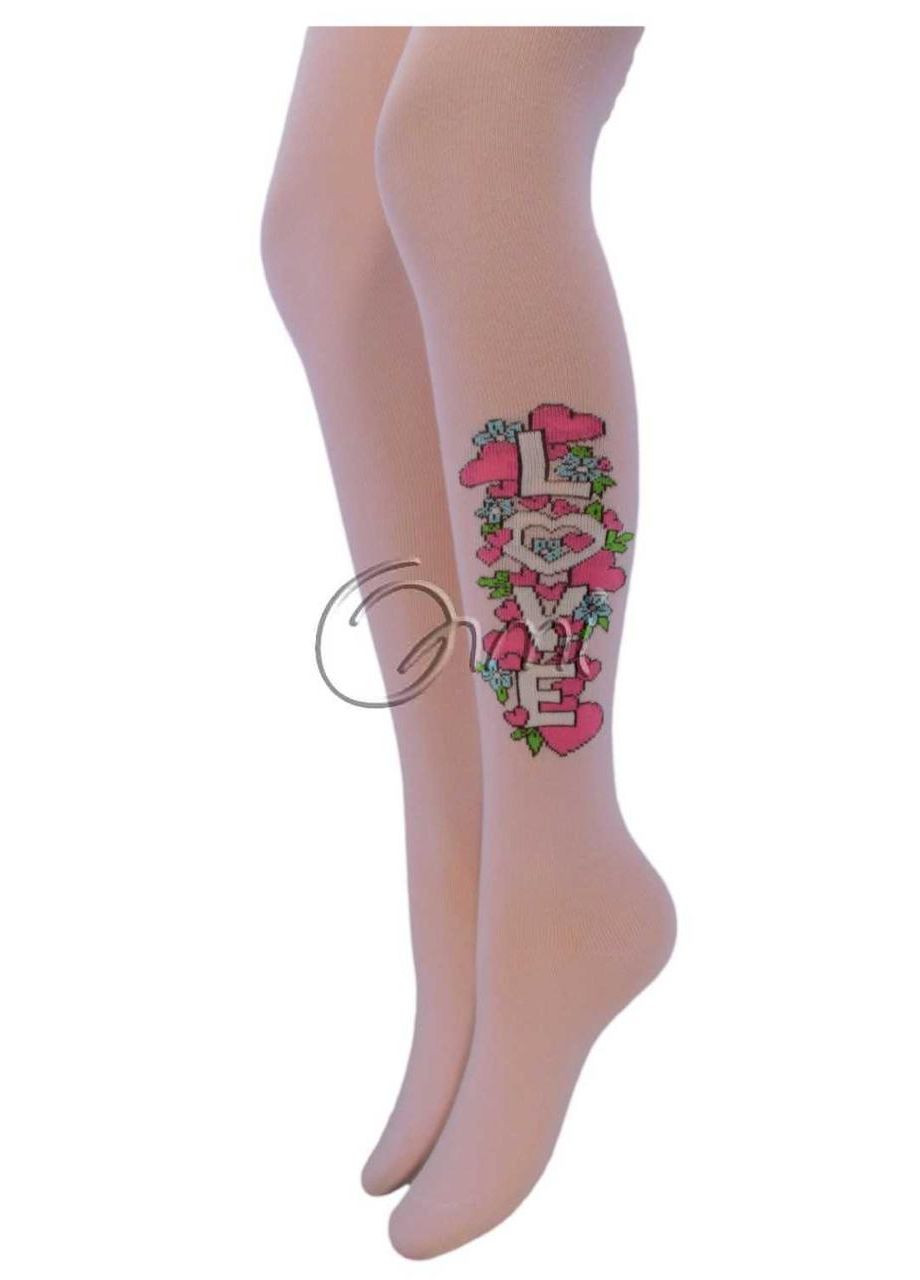 Колготки детские 1011д. р17. рис 194 сиреневый Love цветочек Олмі (337310458)